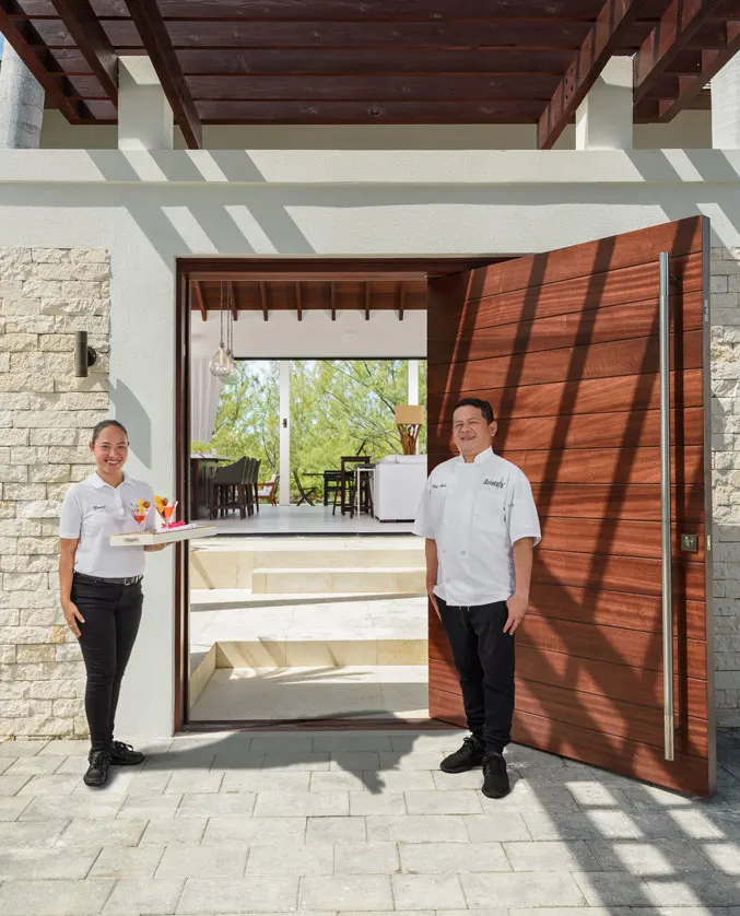Private chef service at a Caicos Exclusive villa
